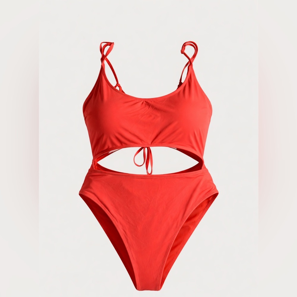 Neon Orange Cutout One Piece Swimsuit XL NWT 🔥
